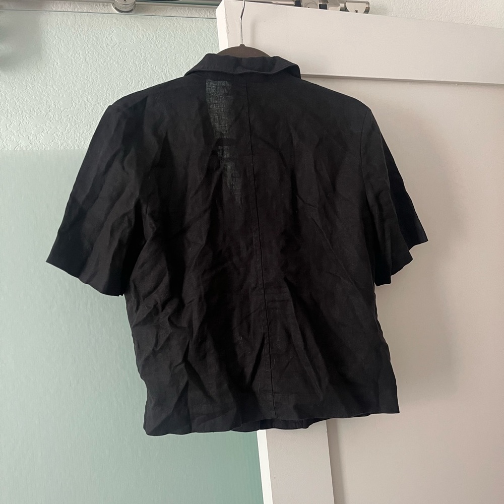 Everlane Linen Workwear Shirt Black - Picture 3 of 7